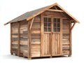 Casetas de jardín de madera 280x230x245 cm - marrón natural - estilo rústico