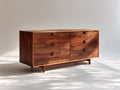 Cómodas de madera 150x45x82 cm - marrón oscuro - diseño moderno con 6 cajones