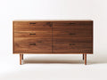 Cómodas de madera 140x45x82 cm - marrón - diseño moderno con cajones