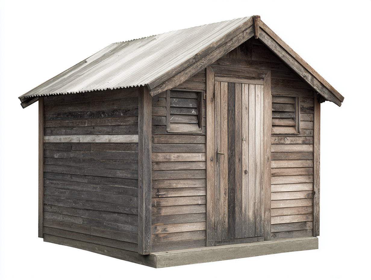 Casetas de jardín de madera 260x205x225 cm - marrón envejecido - estilo rústico con tejado inclinado