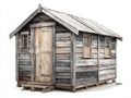Casetas de jardín de madera 260x190x230 cm - gris-madera natural - estilo rústico
