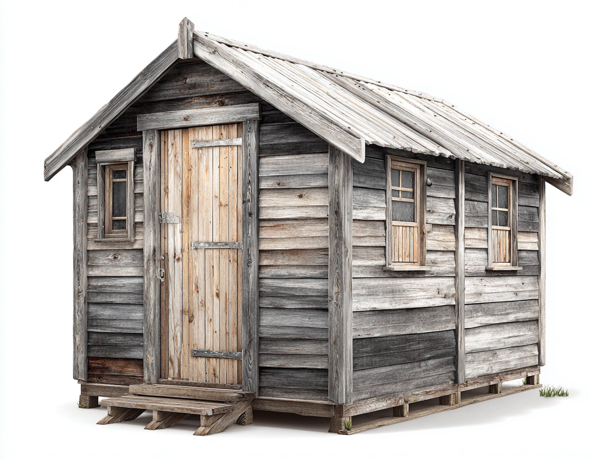 Casetas de jardín de madera 260x190x230 cm - gris-madera natural - estilo rústico