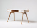 Mesas de oficina de madera 120x55x78 cm - blanco-color madera natural - estilo nórdico
