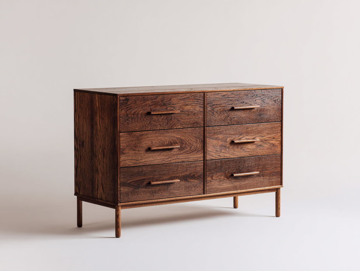 Cómodas de madera 120x45x85 cm marrón diseño clásico